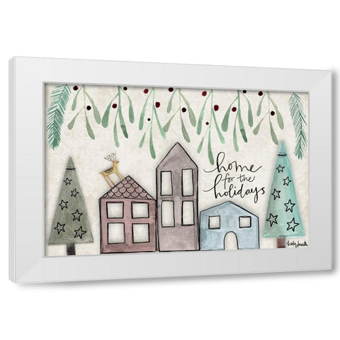 Home for the Holidays White Modern Wood Framed Art Print by Doucette, Katie