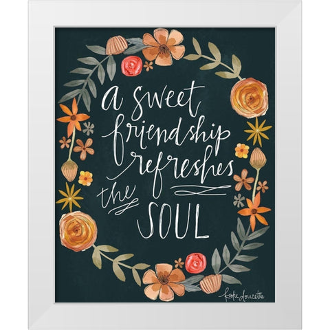 Sweet Friendship White Modern Wood Framed Art Print by Doucette, Katie