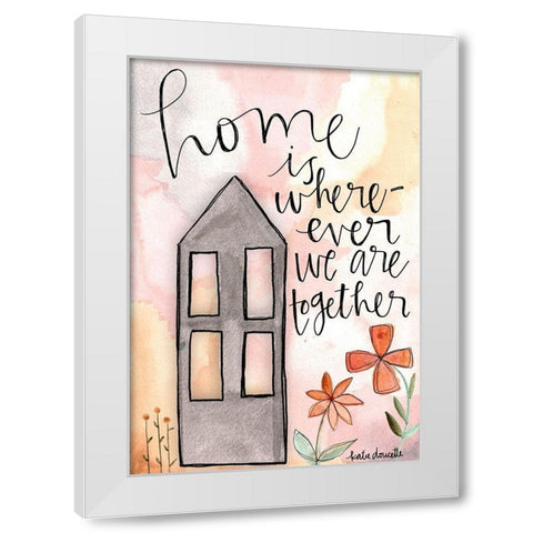 Home Together White Modern Wood Framed Art Print by Doucette, Katie