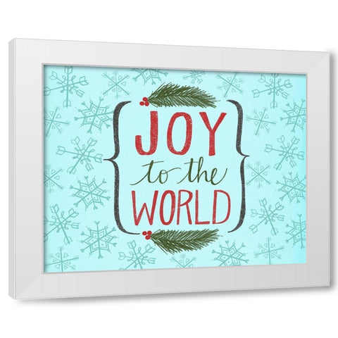 Joy to the World White Modern Wood Framed Art Print by Doucette, Katie