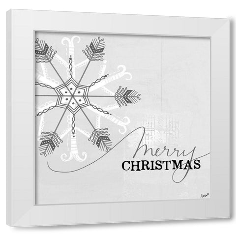 Merry Christmas White Modern Wood Framed Art Print by Doucette, Katie