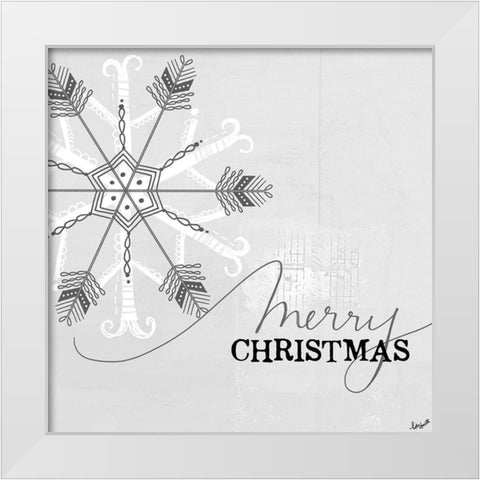 Merry Christmas White Modern Wood Framed Art Print by Doucette, Katie