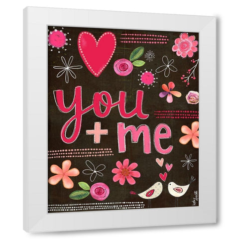 You + Me White Modern Wood Framed Art Print by Doucette, Katie
