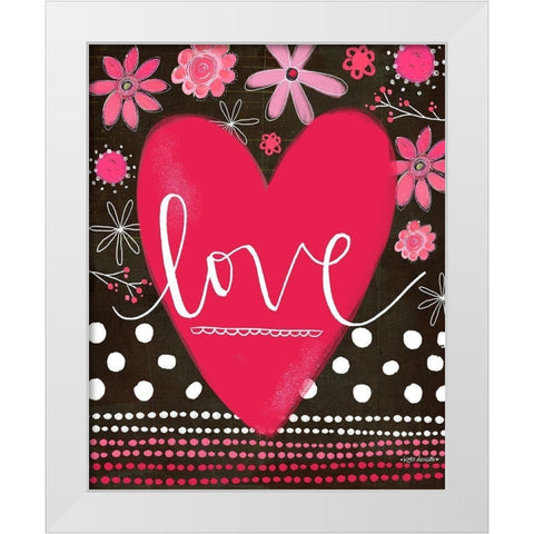 Valentine Love White Modern Wood Framed Art Print by Doucette, Katie