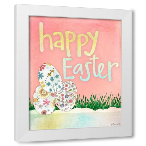 Happy Easter White Modern Wood Framed Art Print by Doucette, Katie