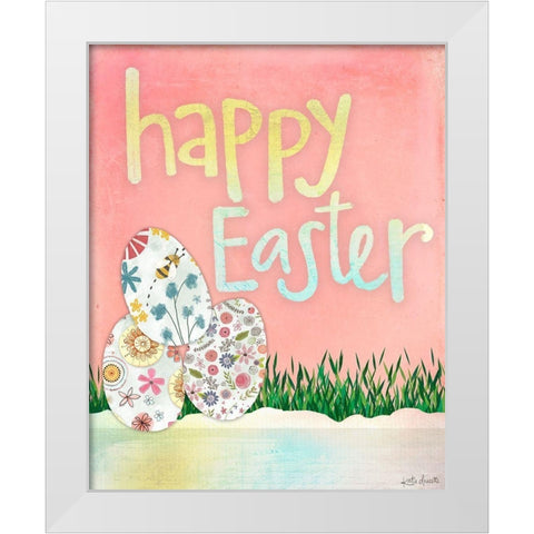 Happy Easter White Modern Wood Framed Art Print by Doucette, Katie