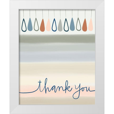Thank You White Modern Wood Framed Art Print by Doucette, Katie