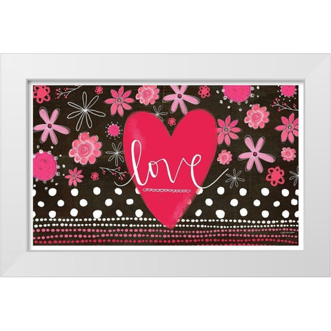 Love White Modern Wood Framed Art Print by Doucette, Katie
