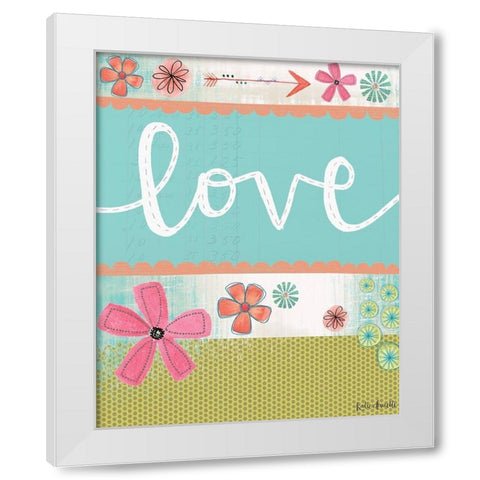 Love White Modern Wood Framed Art Print by Doucette, Katie