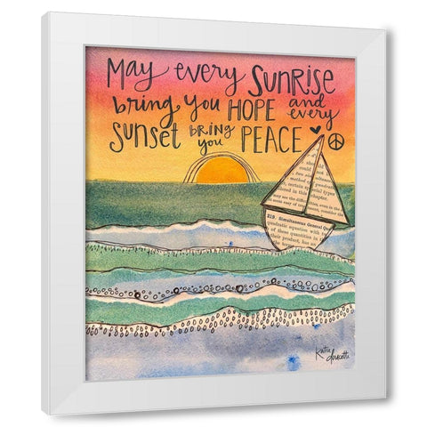 Sunrise, Sunset White Modern Wood Framed Art Print by Doucette, Katie