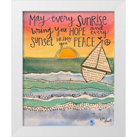 Sunrise, Sunset White Modern Wood Framed Art Print by Doucette, Katie