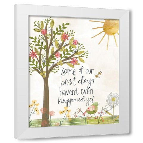 Best Days White Modern Wood Framed Art Print by Doucette, Katie