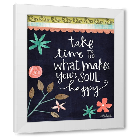 Soul Happy White Modern Wood Framed Art Print by Doucette, Katie
