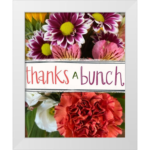Thanks a Bunch White Modern Wood Framed Art Print by Doucette, Katie