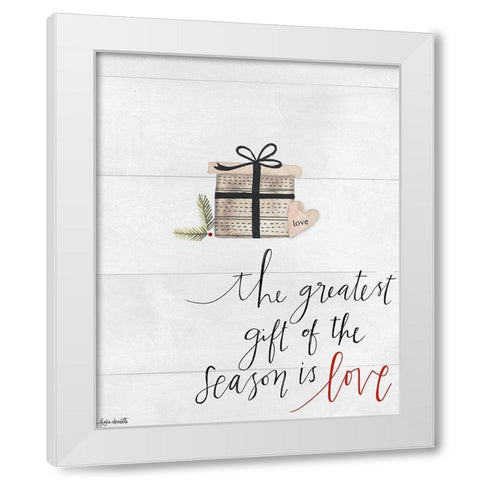 Love Gift White Modern Wood Framed Art Print by Doucette, Katie