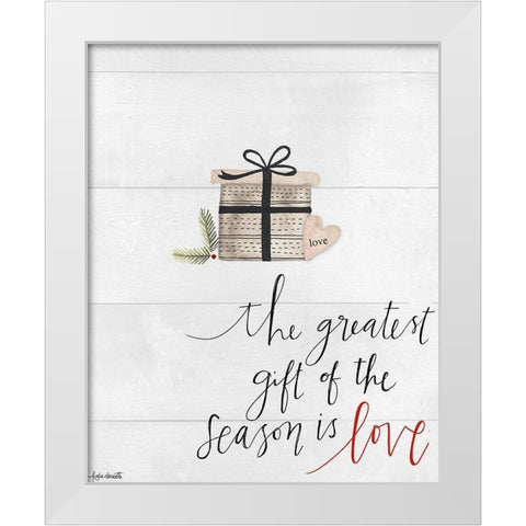 Love Gift White Modern Wood Framed Art Print by Doucette, Katie