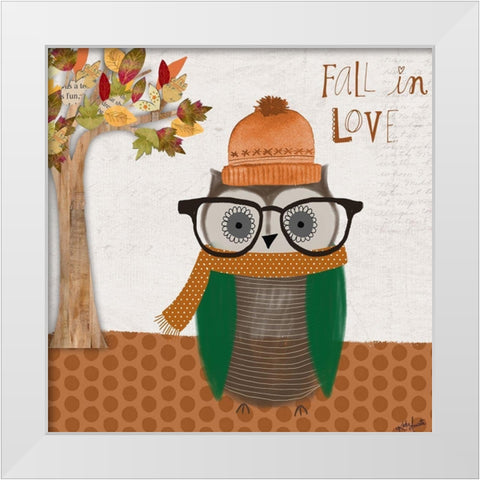 Fall in Love White Modern Wood Framed Art Print by Doucette, Katie