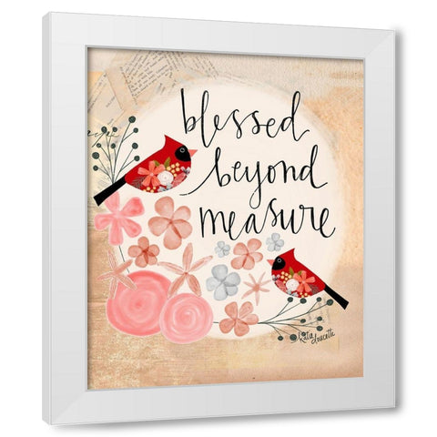 Blessed Beyond White Modern Wood Framed Art Print by Doucette, Katie
