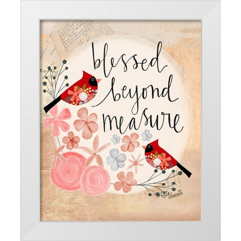 Blessed Beyond White Modern Wood Framed Art Print by Doucette, Katie