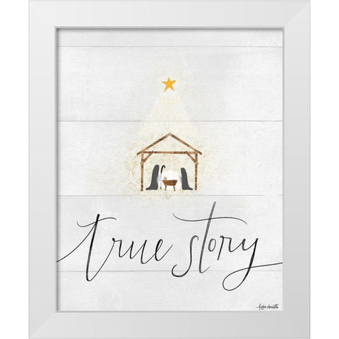 True Story White Modern Wood Framed Art Print by Doucette, Katie