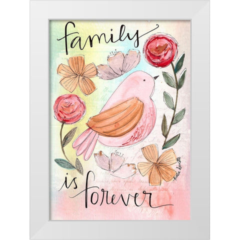 Family is Forever White Modern Wood Framed Art Print by Doucette, Katie