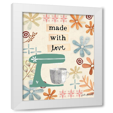 Made with Love White Modern Wood Framed Art Print by Doucette, Katie