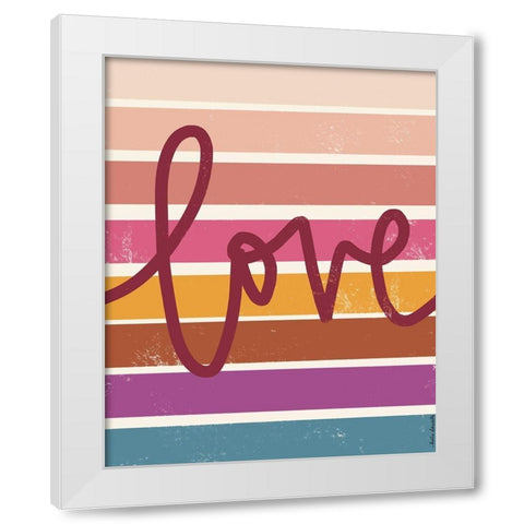 Love White Modern Wood Framed Art Print by Doucette, Katie