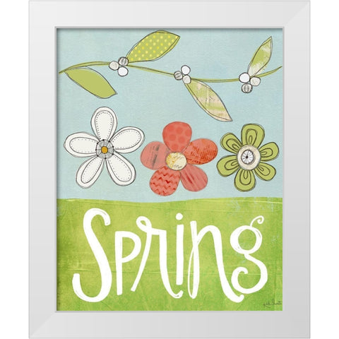 Spring White Modern Wood Framed Art Print by Doucette, Katie