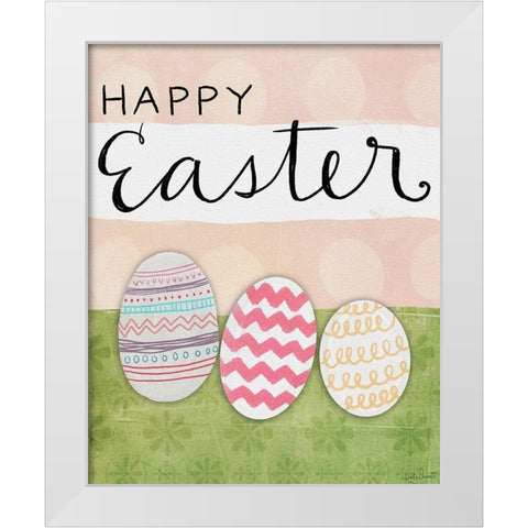 Happy Easter White Modern Wood Framed Art Print by Doucette, Katie