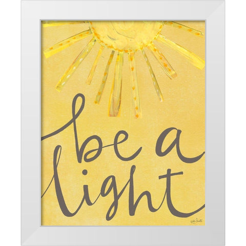 Be a Light White Modern Wood Framed Art Print by Doucette, Katie