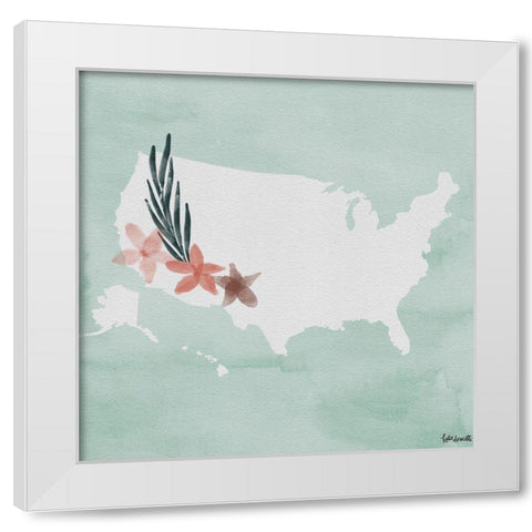 America White Modern Wood Framed Art Print by Doucette, Katie