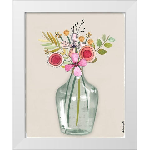 Whimsical Bouquet White Modern Wood Framed Art Print by Doucette, Katie