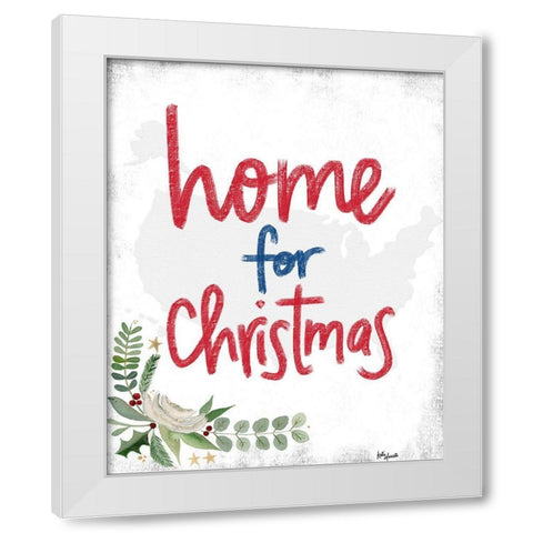 Home for Christmas White Modern Wood Framed Art Print by Doucette, Katie