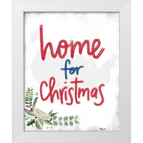 Home for Christmas White Modern Wood Framed Art Print by Doucette, Katie