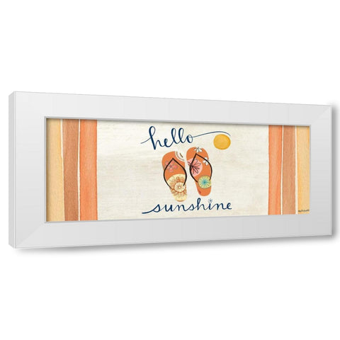 Hello Sunshine White Modern Wood Framed Art Print by Doucette, Katie