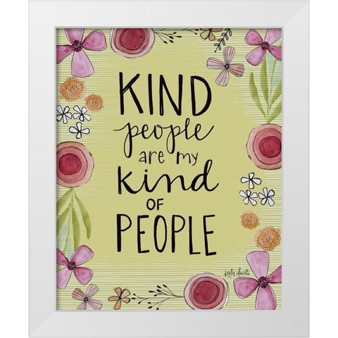 Kind People White Modern Wood Framed Art Print by Doucette, Katie