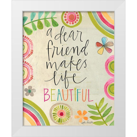 Dear Friend White Modern Wood Framed Art Print by Doucette, Katie