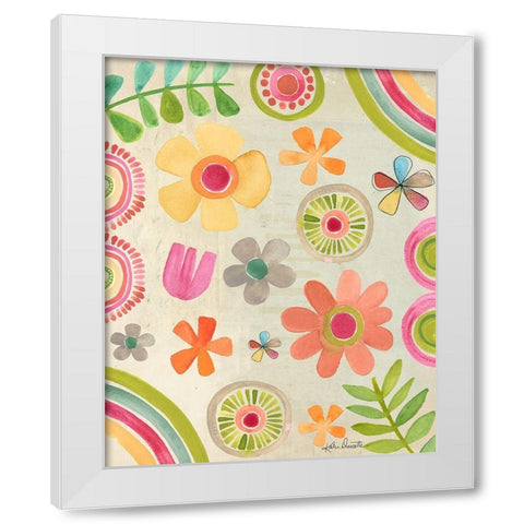 Summer Flowers White Modern Wood Framed Art Print by Doucette, Katie