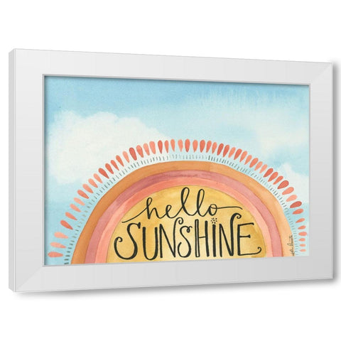 Hello Sunshine White Modern Wood Framed Art Print by Doucette, Katie
