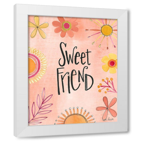 Sweet Friend White Modern Wood Framed Art Print by Doucette, Katie