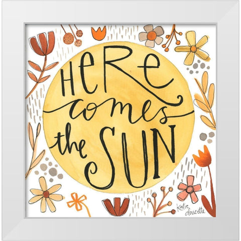 Sun White Modern Wood Framed Art Print by Doucette, Katie