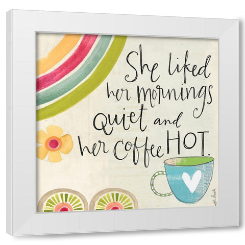 Quiet Mornings White Modern Wood Framed Art Print by Doucette, Katie