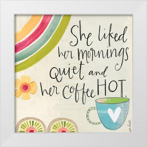 Quiet Mornings White Modern Wood Framed Art Print by Doucette, Katie