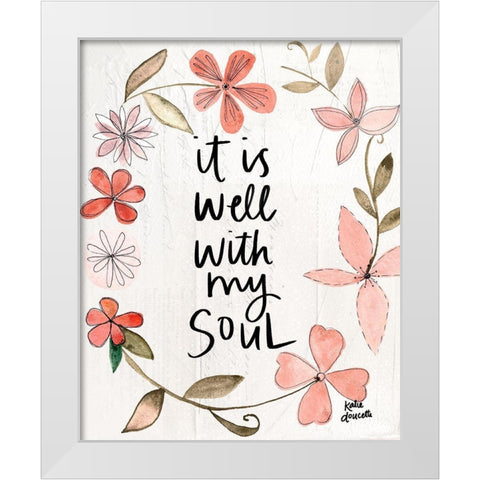 It Is Well White Modern Wood Framed Art Print by Doucette, Katie