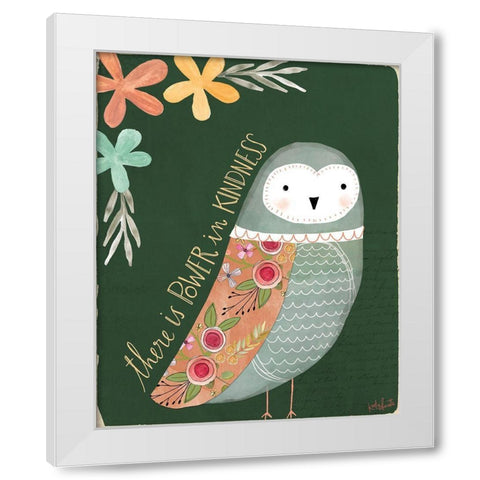 Power in Kindness White Modern Wood Framed Art Print by Doucette, Katie