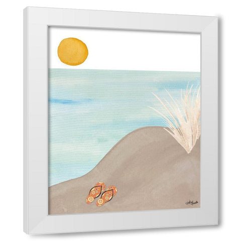Flip Flops White Modern Wood Framed Art Print by Doucette, Katie