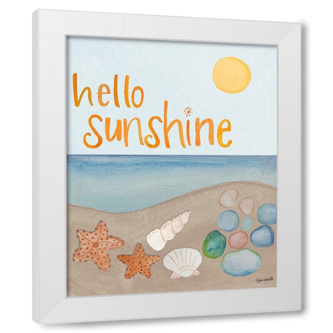 Hello-Sunshine White Modern Wood Framed Art Print by Doucette, Katie