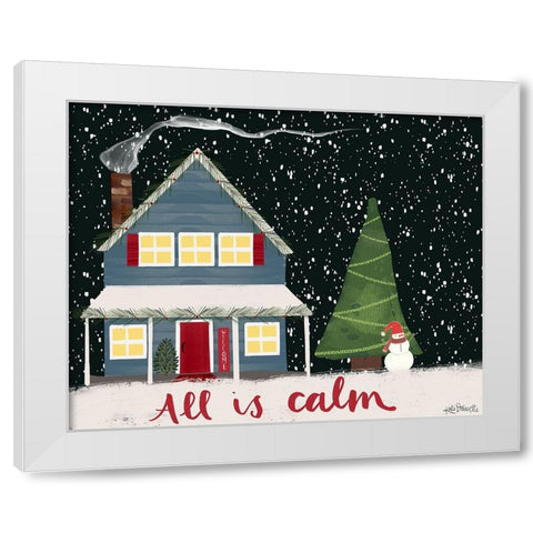 All is Calm White Modern Wood Framed Art Print by Doucette, Katie