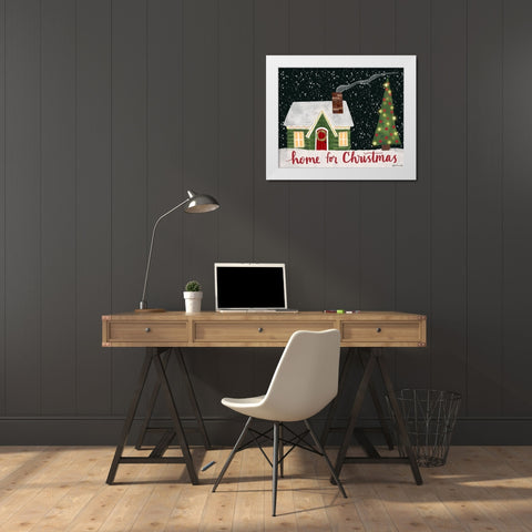 Home for Christmas White Modern Wood Framed Art Print by Doucette, Katie