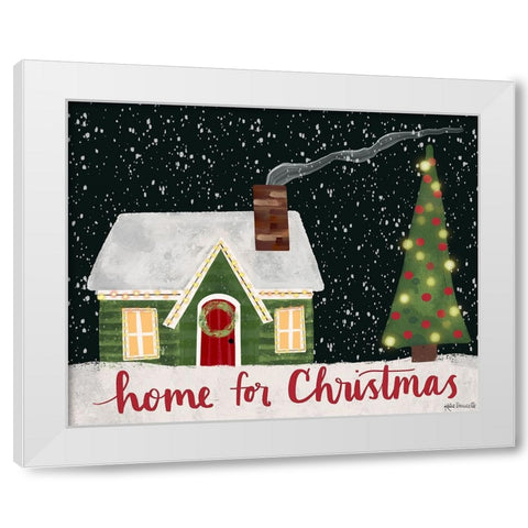 Home for Christmas White Modern Wood Framed Art Print by Doucette, Katie